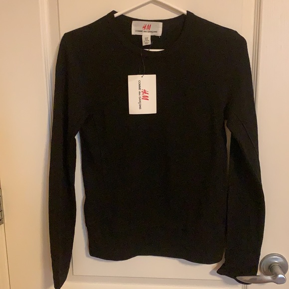 H&M x COMME des Garçons 100% wool top Size XS - Picture 2 of 3